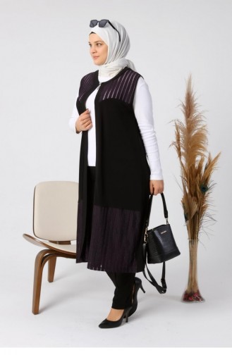 Gilet Sans Manches Plum 7023.Mürdüm