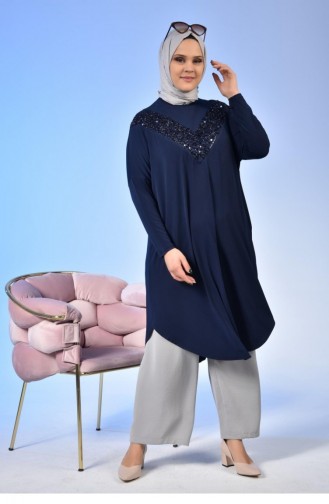 Navy Blue Tuniek 7124.Lacivert