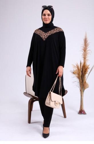 Black Tuniek 7124.Leopar