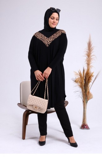 Black Tunics 7124.Leopar