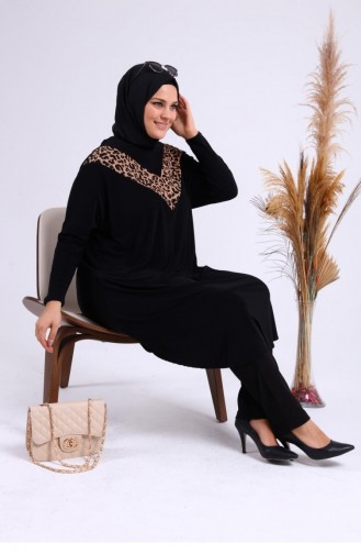 Black Tuniek 7124.Leopar