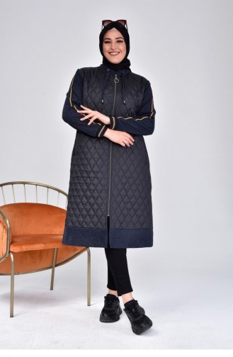 Navy Blue Coat 8122.Lacivert