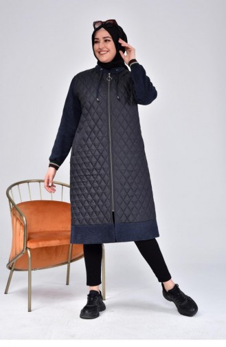 Navy Blue Coat 8122.Lacivert