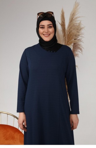 Indigo Hijab Dress 8123.İndigo