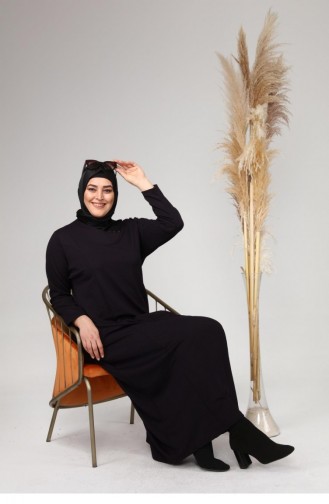 Plum Hijab Dress 8123.Mürdüm