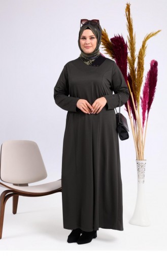 Khaki Hijab Kleider 8149.Haki