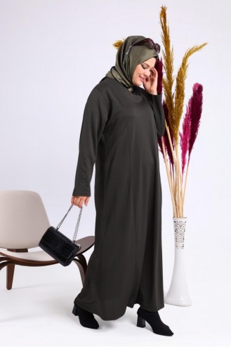 Khaki Hijab Kleider 8149.Haki