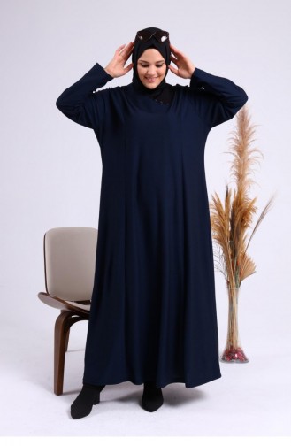 Robe Hijab Bleu Marine 8149.Lacivert