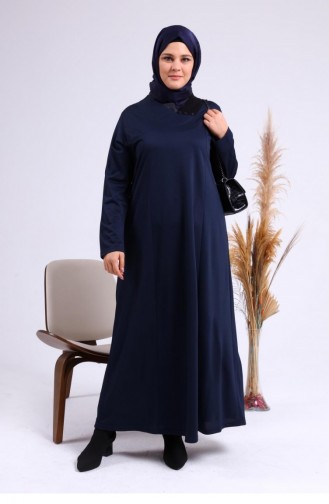 Robe Hijab Bleu Marine 8149.Lacivert