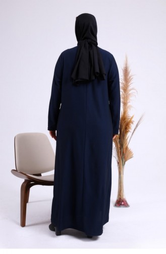 Robe Hijab Bleu Marine 8149.Lacivert