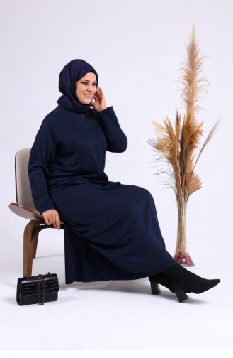 Robe Hijab Bleu Marine 8149.Lacivert