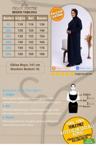 Robe Hijab Bleu Marine 8149.Lacivert