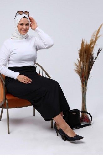 Black Skirt 8155.Siyah