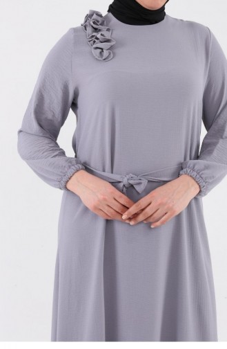 فستان بني مائل للرمادي 8207.Vizon