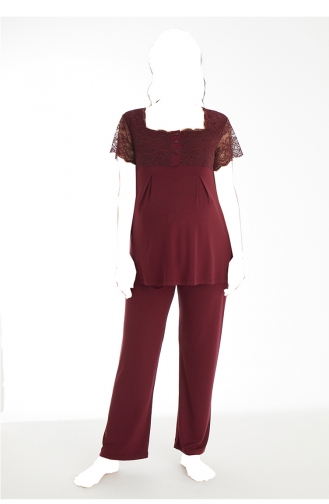 Claret Red Pajamas 4110-02