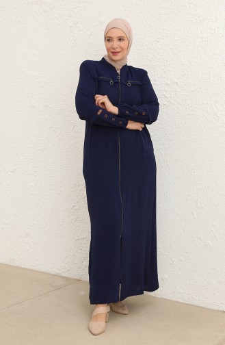 Dunkelblau Abayas 5040-2.Lacivert