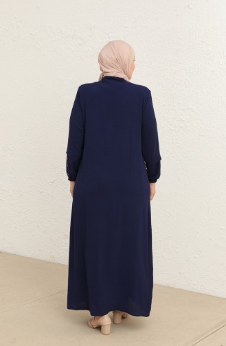 Dunkelblau Abayas 5040-2.Lacivert