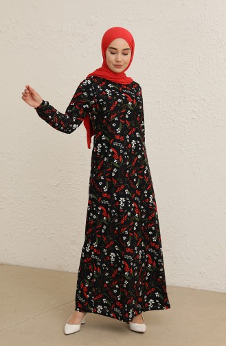 Navy Blue Hijab Dress 1779-02