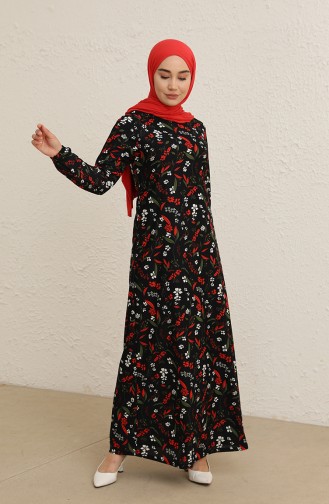 Dunkelblau Hijab Kleider 1779-02
