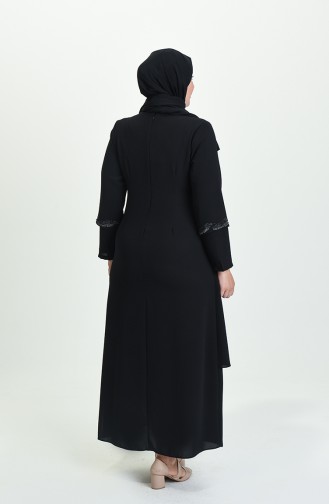 Schwarz Hijab-Abendkleider 4006-04