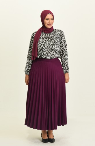 Plum Skirt 4542.Mürdüm