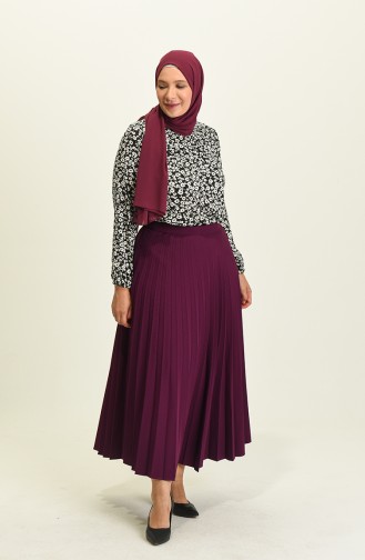 Plum Skirt 4542.Mürdüm