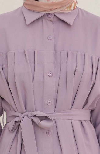 Shirred Detail Two Piece Suit 70012-02 Lilac 70012-02