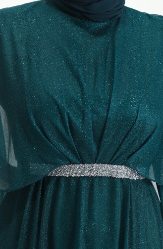 Habillé Hijab Vert emeraude 8098-04