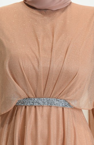 Golden Yellow İslamitische Avondjurk 8098-05
