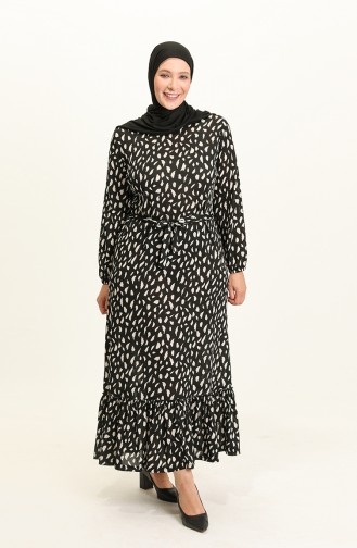 Black Hijab Dress 4574-01
