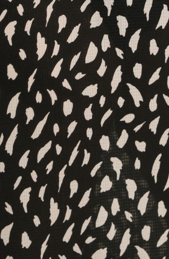 Farbalı Büyük Beden Elbise 4574-01 Siyah