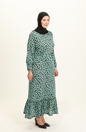Robe Hijab Vert menthe 4574-05