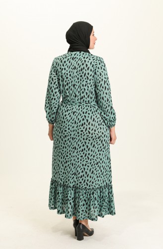 Mint Green Hijab Dress 4574-05