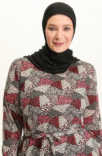 Rosa Hijab Kleider 4574E-01