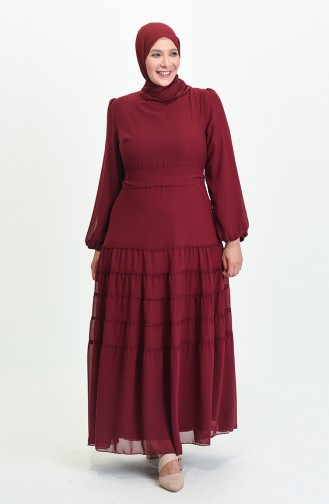 Cherry Hijab Evening Dress 5712-13