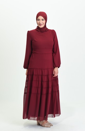 Habillé Hijab Cerise 5712-13