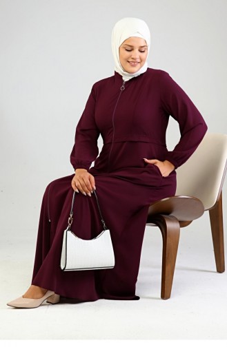 Plum Abaya 8398.Mürdüm