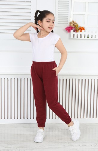 Cepli Çocuk Alt Eşofman 6199-06 Bordo