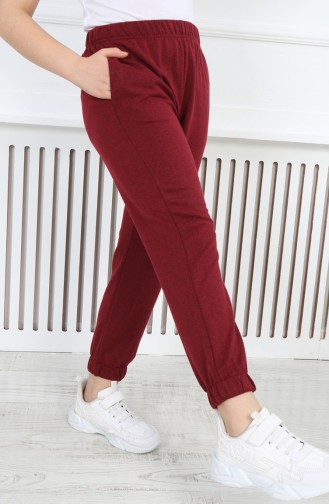 Cepli Çocuk Alt Eşofman 6199-06 Bordo