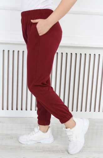 Cepli Çocuk Alt Eşofman 6199-06 Bordo