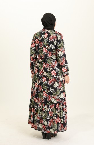 Red İslamitische Jurk 8321.KIRMIZI