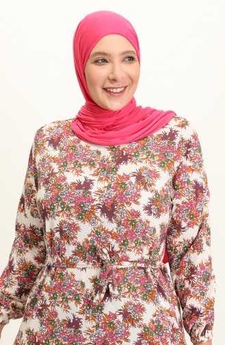 Powder Hijab Dress 4574F-01