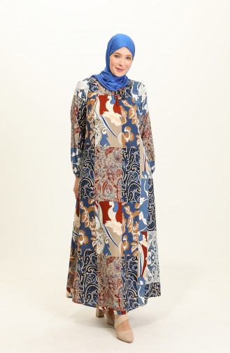 Indigo Hijab Kleider 4585-01