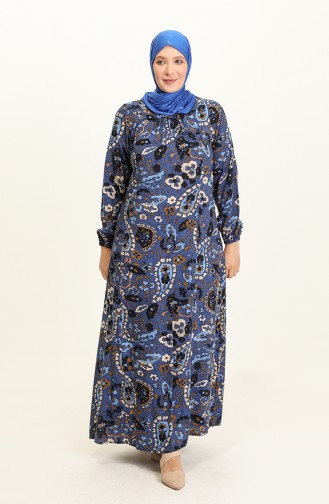 Indigo Hijab Kleider 4585A-02