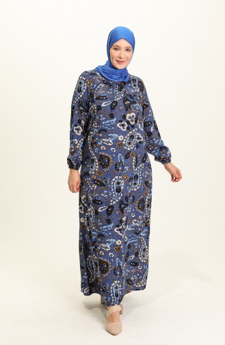 Indigo Hijab Kleider 4585A-02