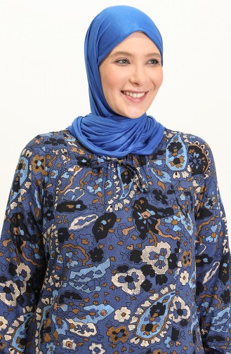 Indigo Hijab Kleider 4585A-02