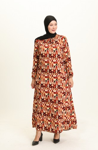 Robe Hijab Tabac 4585C-01