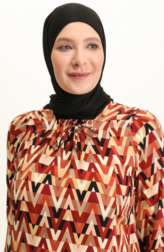 Robe Hijab Tabac 4585C-01