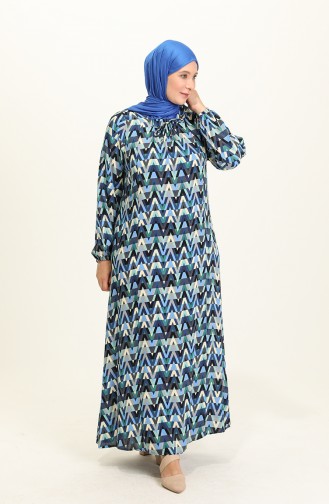 Blue İslamitische Jurk 4585C-02