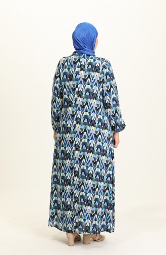 Robe Hijab Bleu 4585C-02